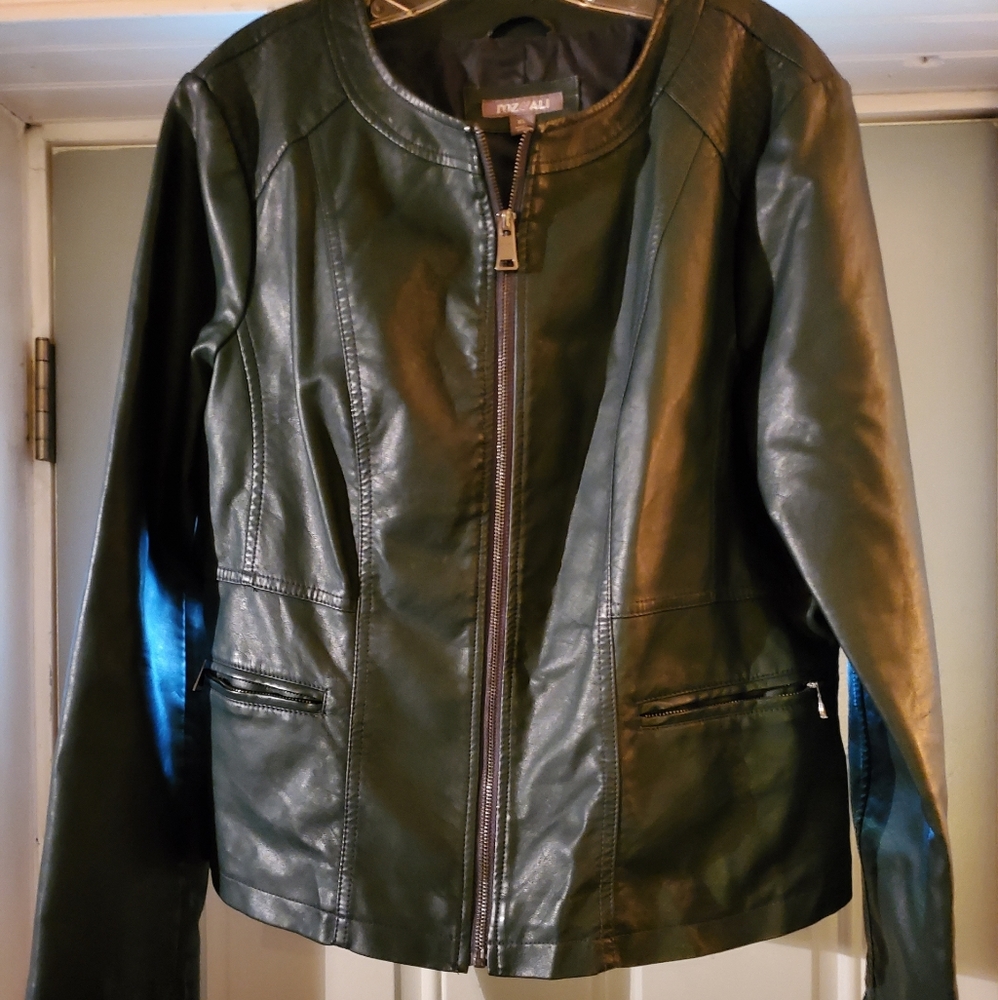 Dark Green Leather Jacket